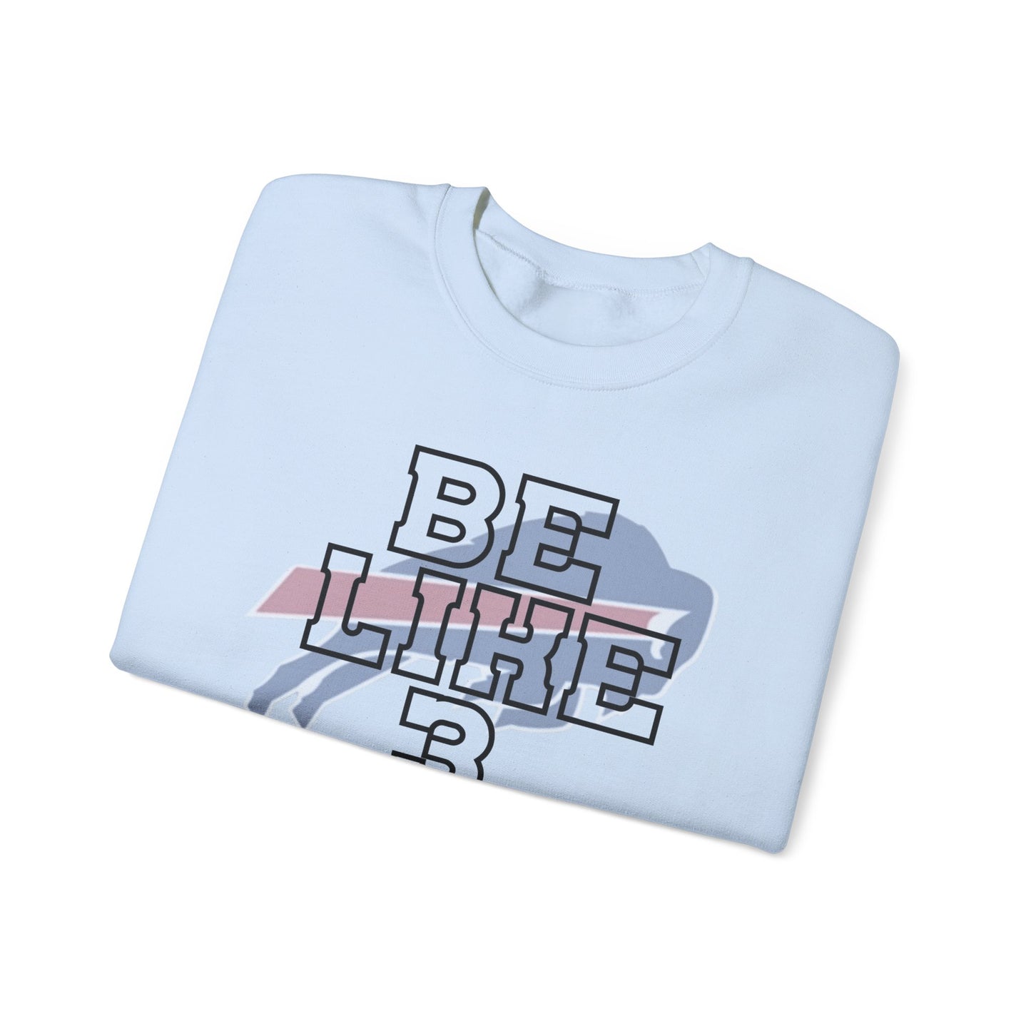 Be Like #3 Damar Hamlin Black Outline Buffalo Bills Logo Crewneck Sweatshirt
