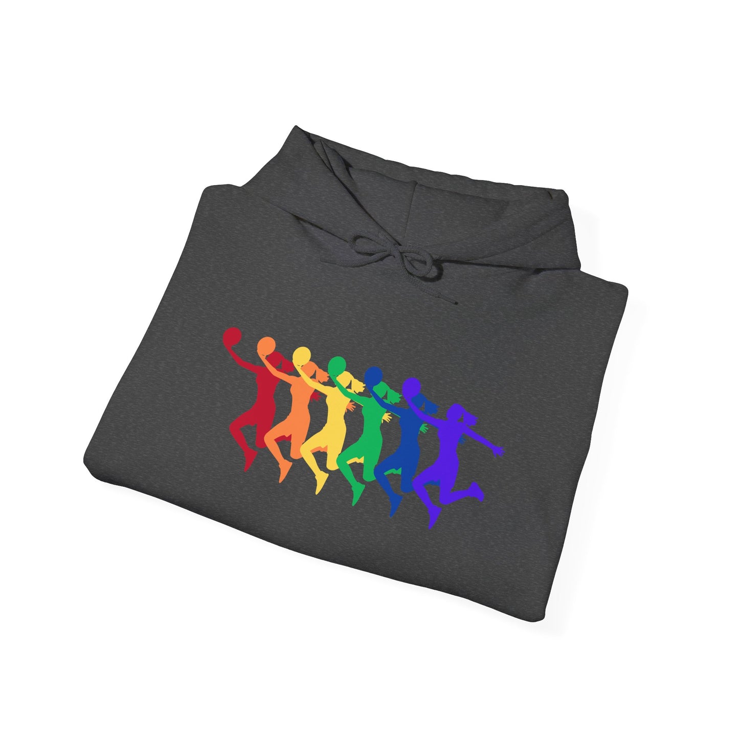 Womens Basketball Rainbow Silhouette Shooter Pride Hooded Sweatshirt