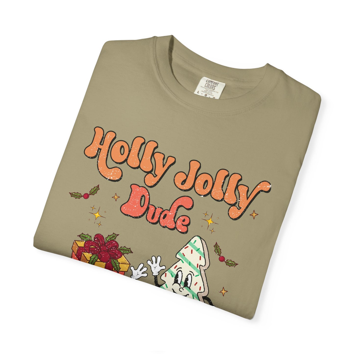 Holly Jolly Dude Retro Christmas Tshirt
