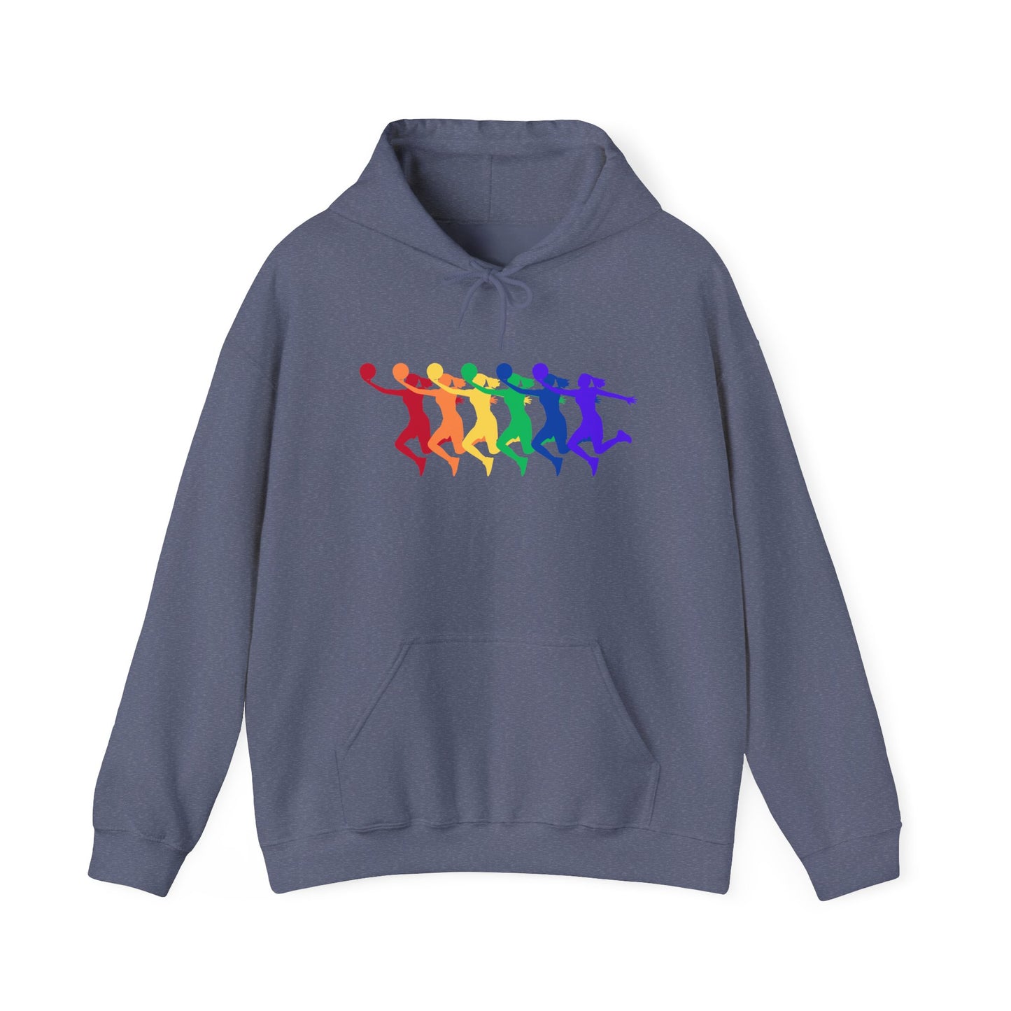 Womens Basketball Rainbow Silhouette Shooter Pride Hooded Sweatshirt