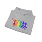 Womens Basketball Rainbow Silhouette Shooter Pride Hooded Sweatshirt