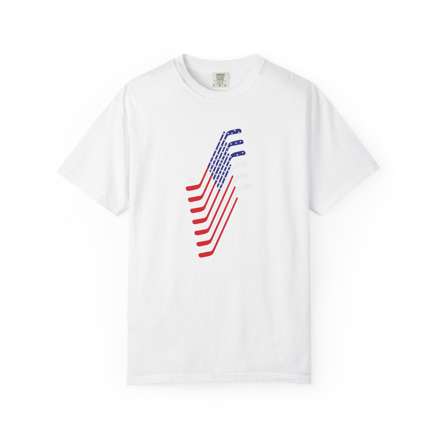 USA Hockey Short Sleeve T-Shirt – Patriotic Ice Hockey Graphic Tee – Team USA Fan Apparel – Red White Blue Sports Shirt