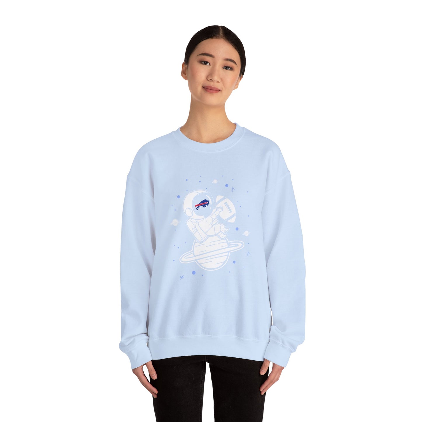 Cool Buffalo Bills Spaceman Astronaut Crewneck Sweatshirt