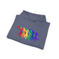 Womens Basketball Rainbow Silhouette Shooter Pride Hooded Sweatshirt
