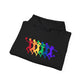 Womens Basketball Rainbow Silhouette Shooter Pride Hooded Sweatshirt