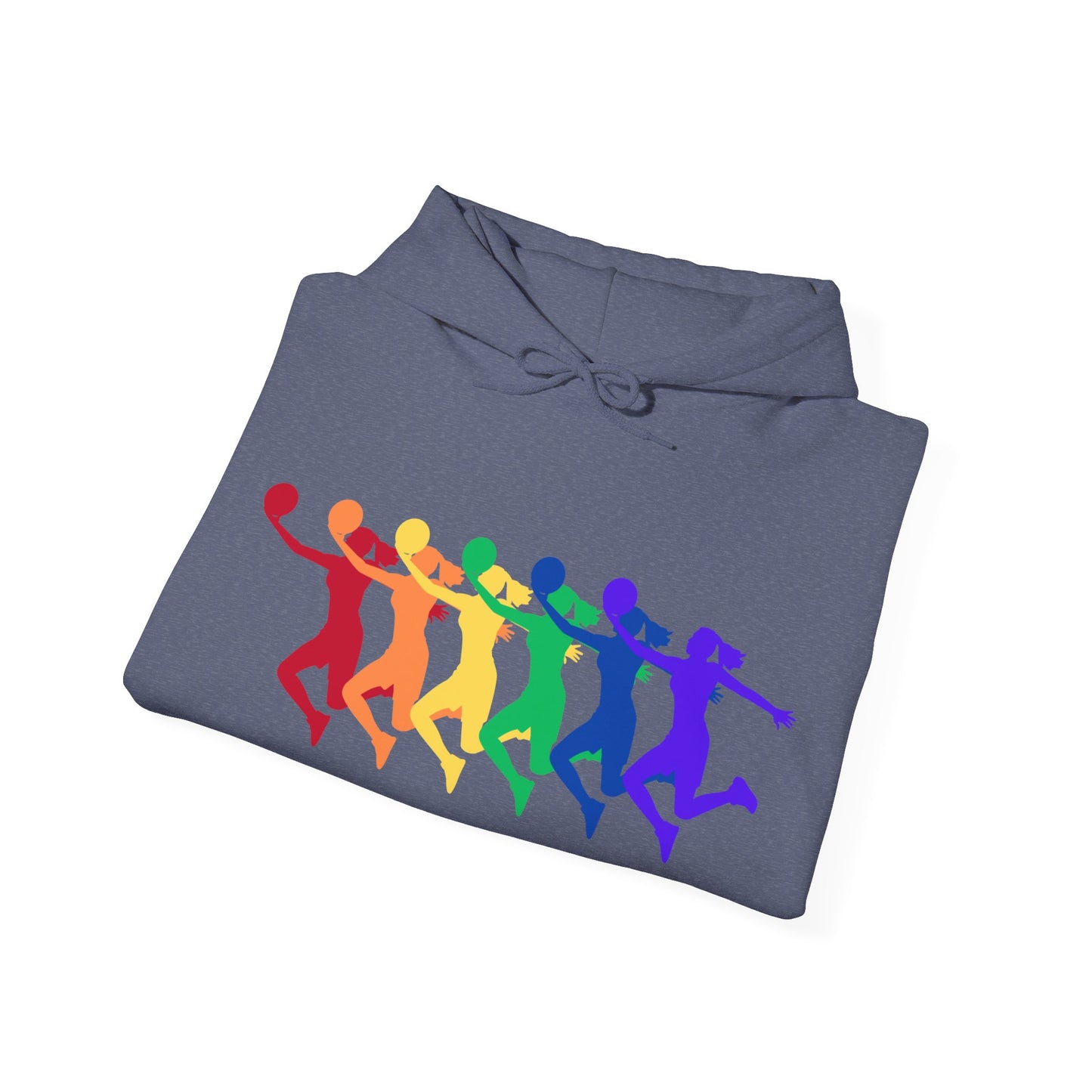 Womens Basketball Rainbow Silhouette Shooter Pride Hooded Sweatshirt