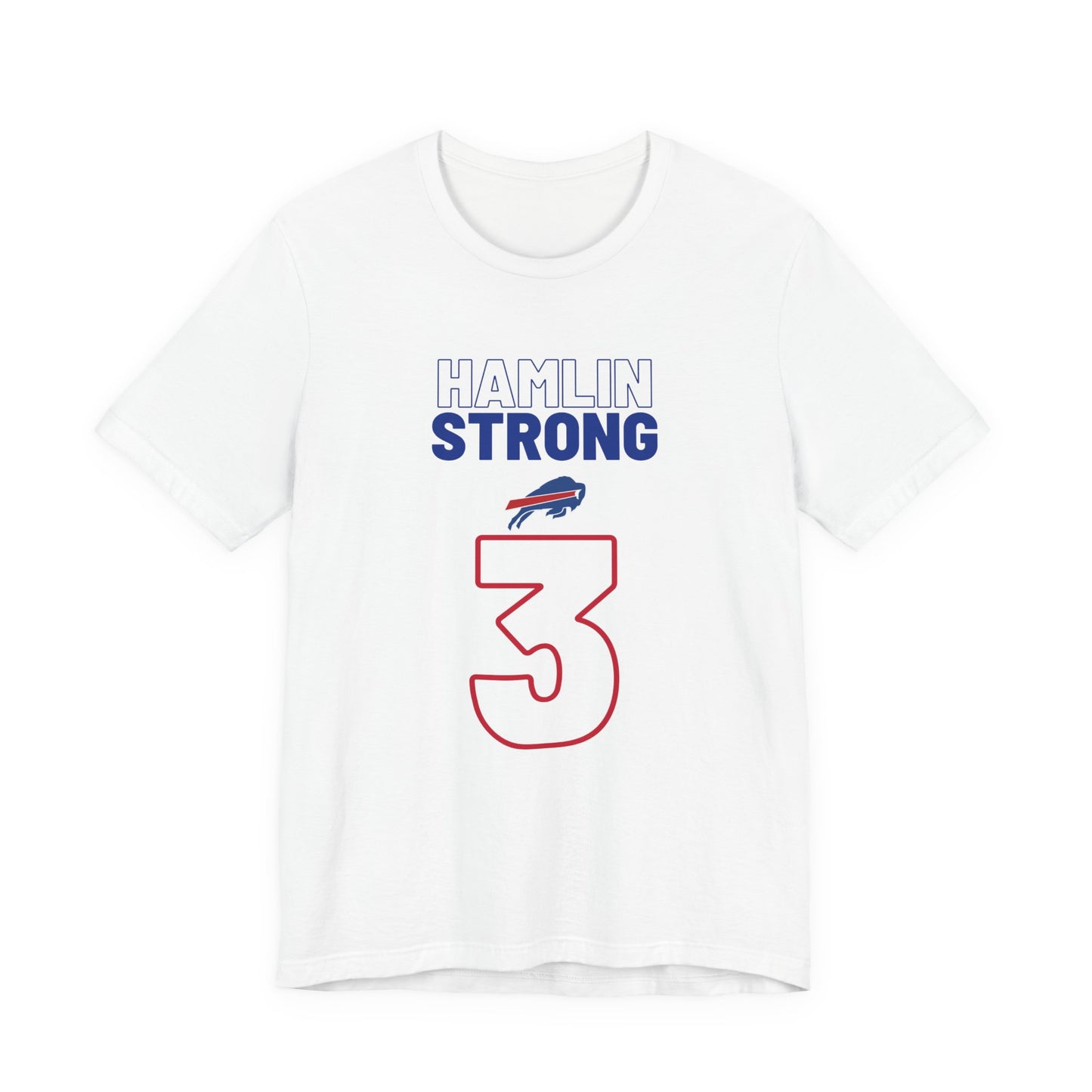 Hamlin Strong Damar Hamlin Buffalo Bills Logo #3 Unisex Jersey Short Sleeve Tee