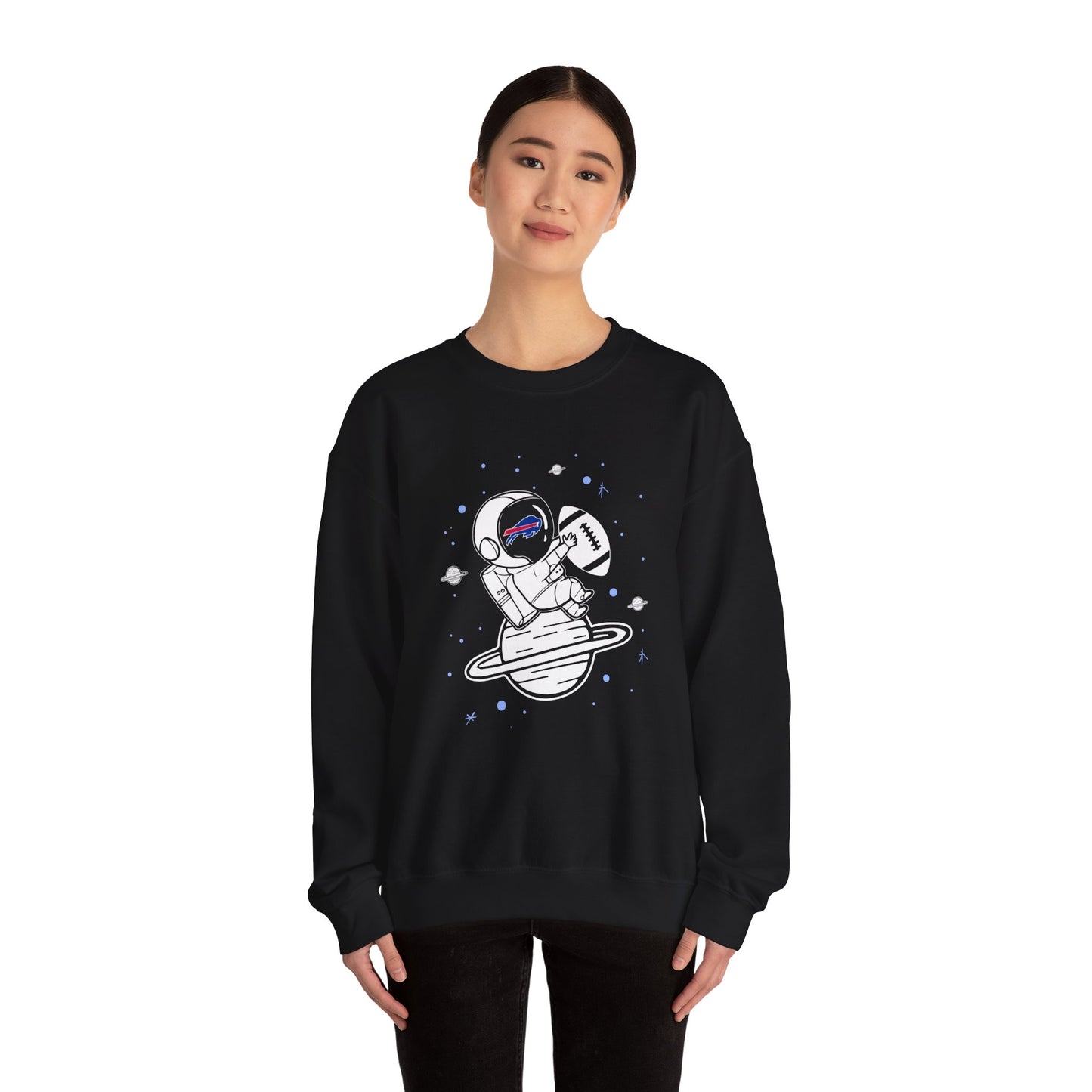Cool Buffalo Bills Spaceman Astronaut Crewneck Sweatshirt