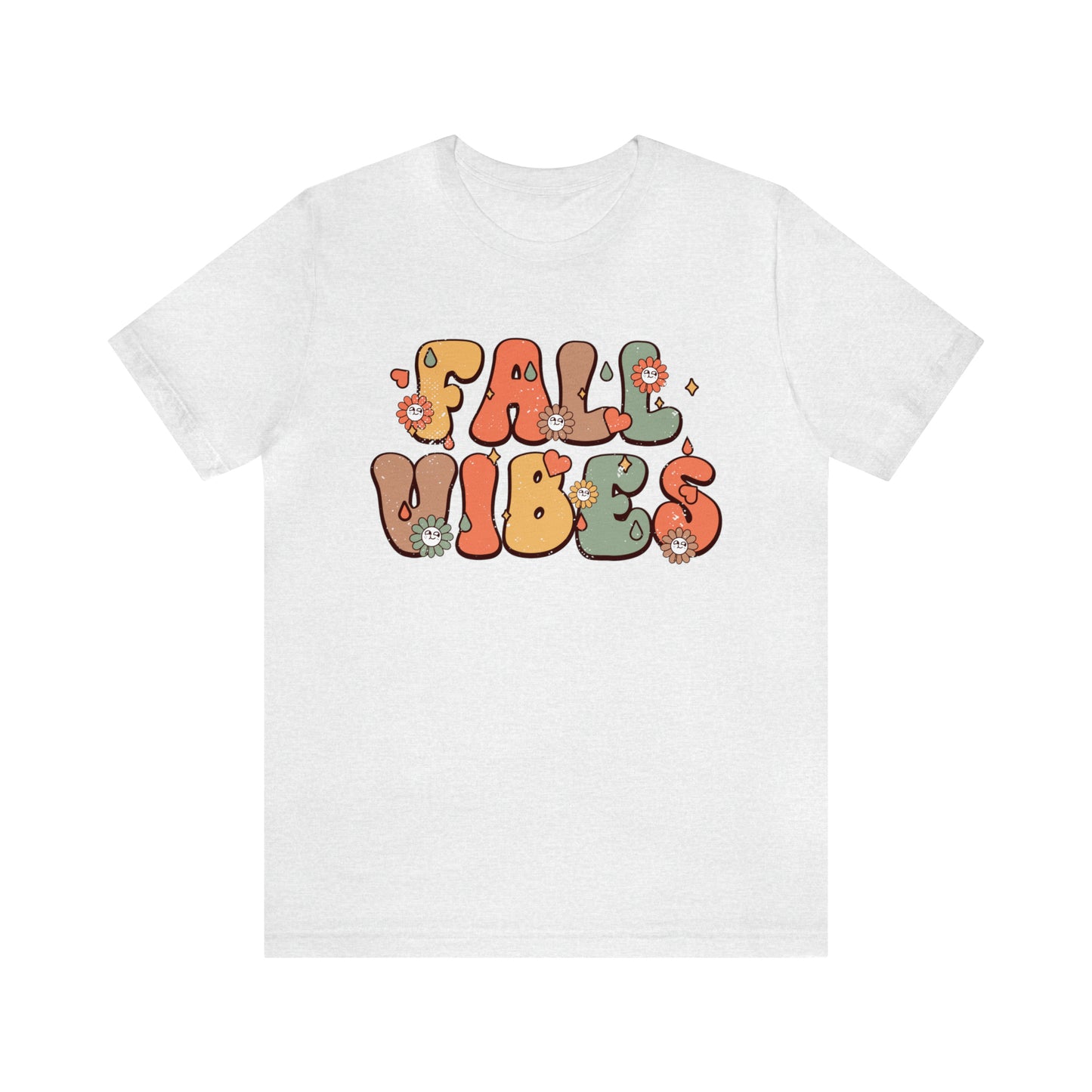 Fall Vibes Retro Design Short Sleeve Tshirt