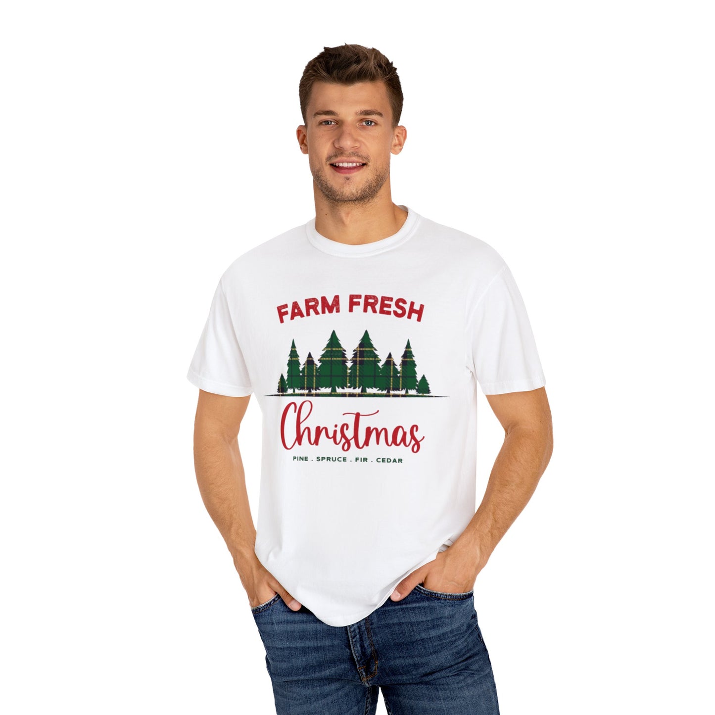 Plaid Farm Fresh Christmas Trees Tshirt