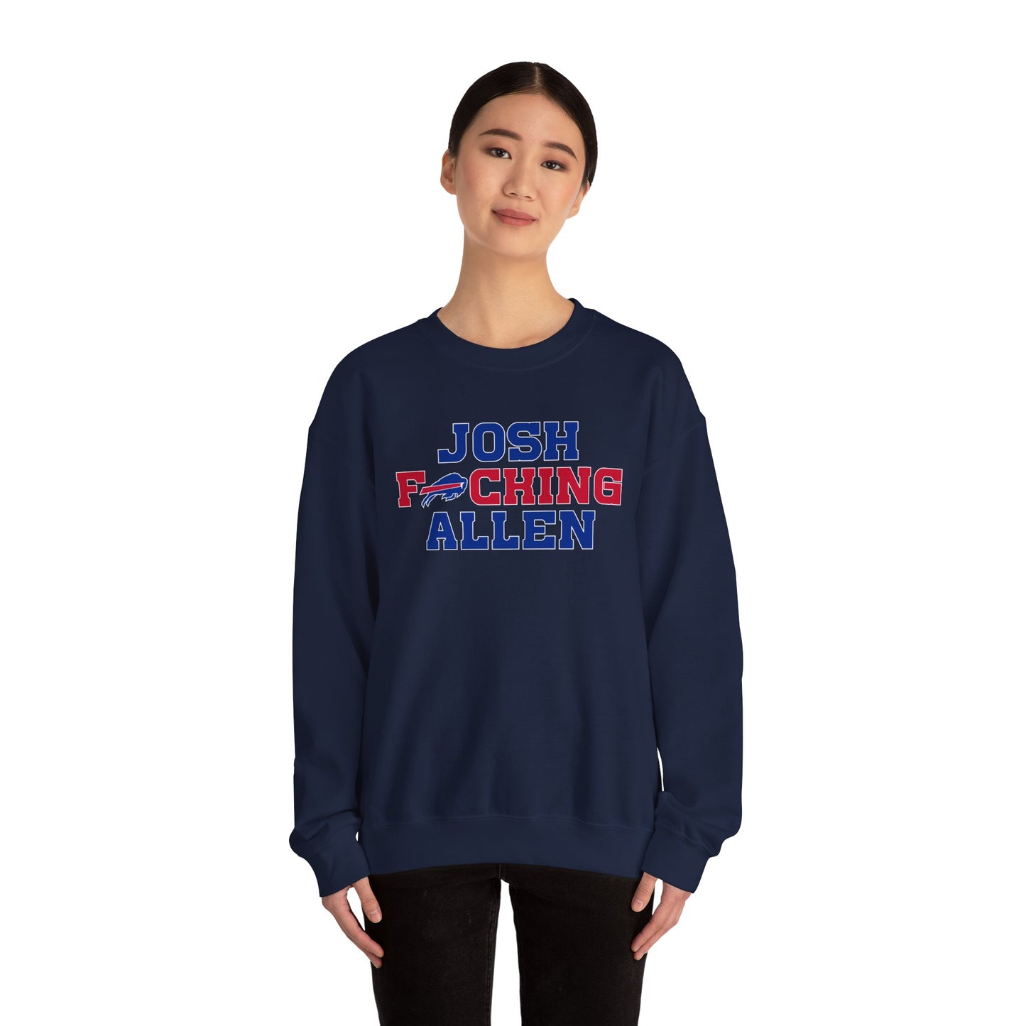 Josh Freaking Allen Bills Mafia #17 Buffalo Bills Football Crewneck Sweatshirt