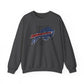 Be Like #3 Damar Hamlin Black Outline Buffalo Bills Logo Crewneck Sweatshirt