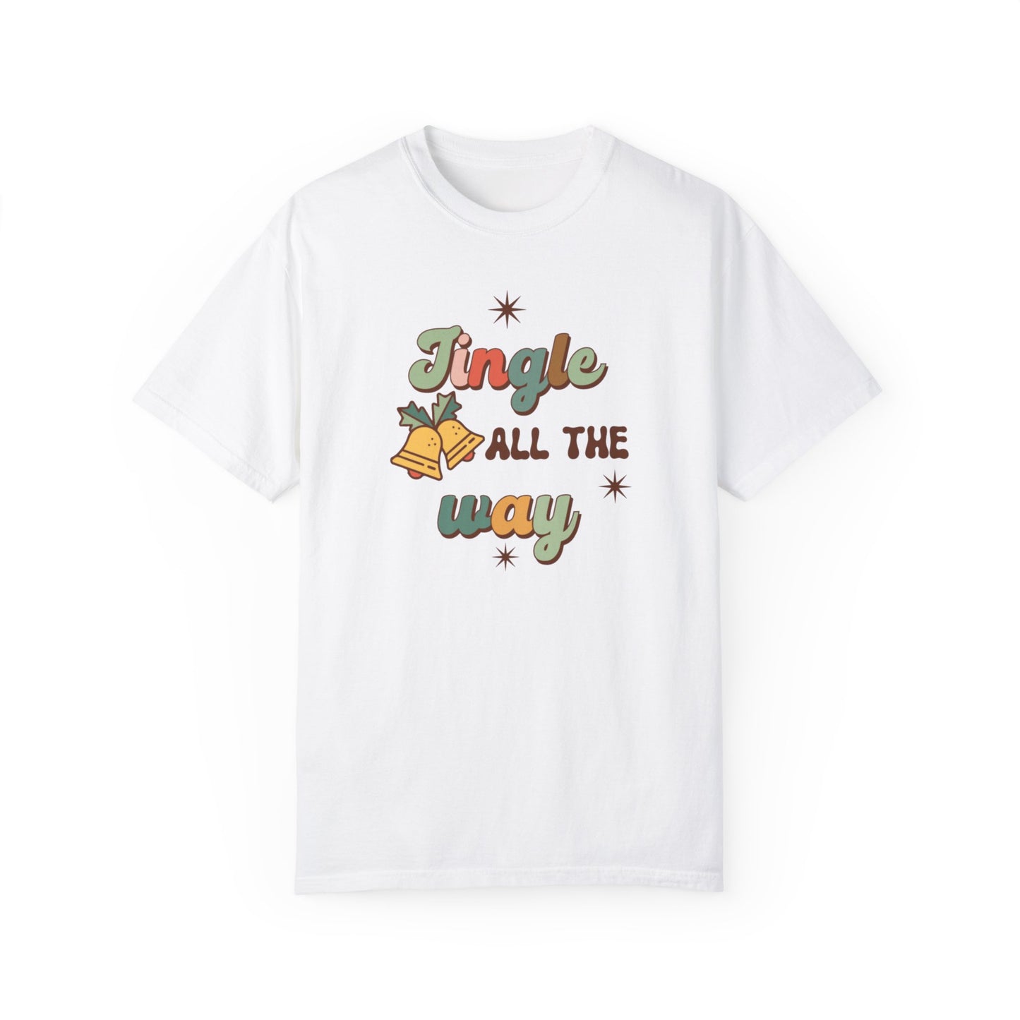 Jingle All the Way Groovy Retro Christmas Tshirt