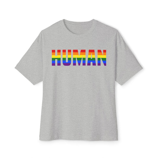 Human Love is Love LGBT Gay Pride Tshirt Unisex Oversized Tee