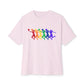 Womens Basketball Rainbow Silhouette Shooter Pride Tshirt Oversized