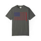 USA Hockey American Flag T-Shirt – Patriotic Ice Hockey Graphic Tee – Team USA Red White Blue Short Sleeve Fan Shirt