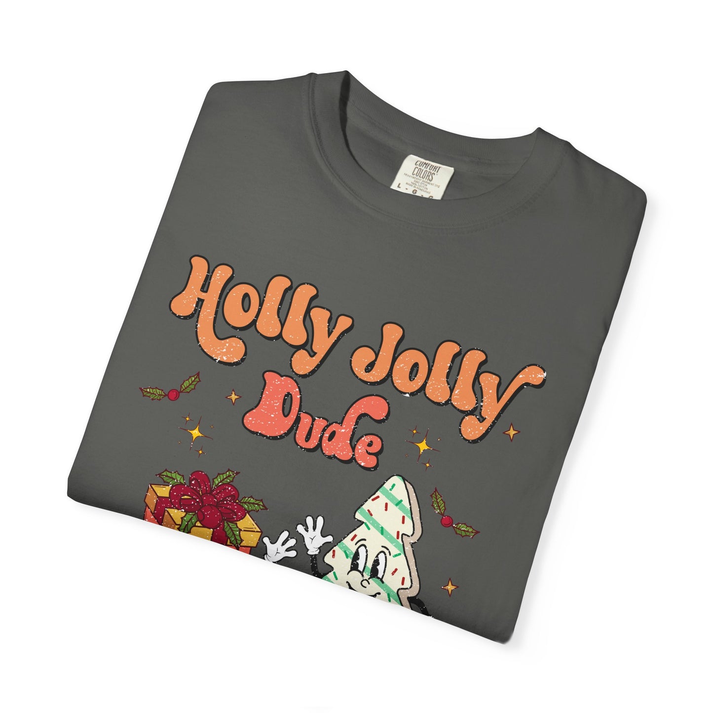 Holly Jolly Dude Retro Christmas Tshirt