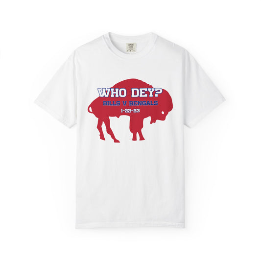 Who Dey? 1-22-23 Bills v. Bengals Buffalo Bills Football Bills Mafia Tshirt