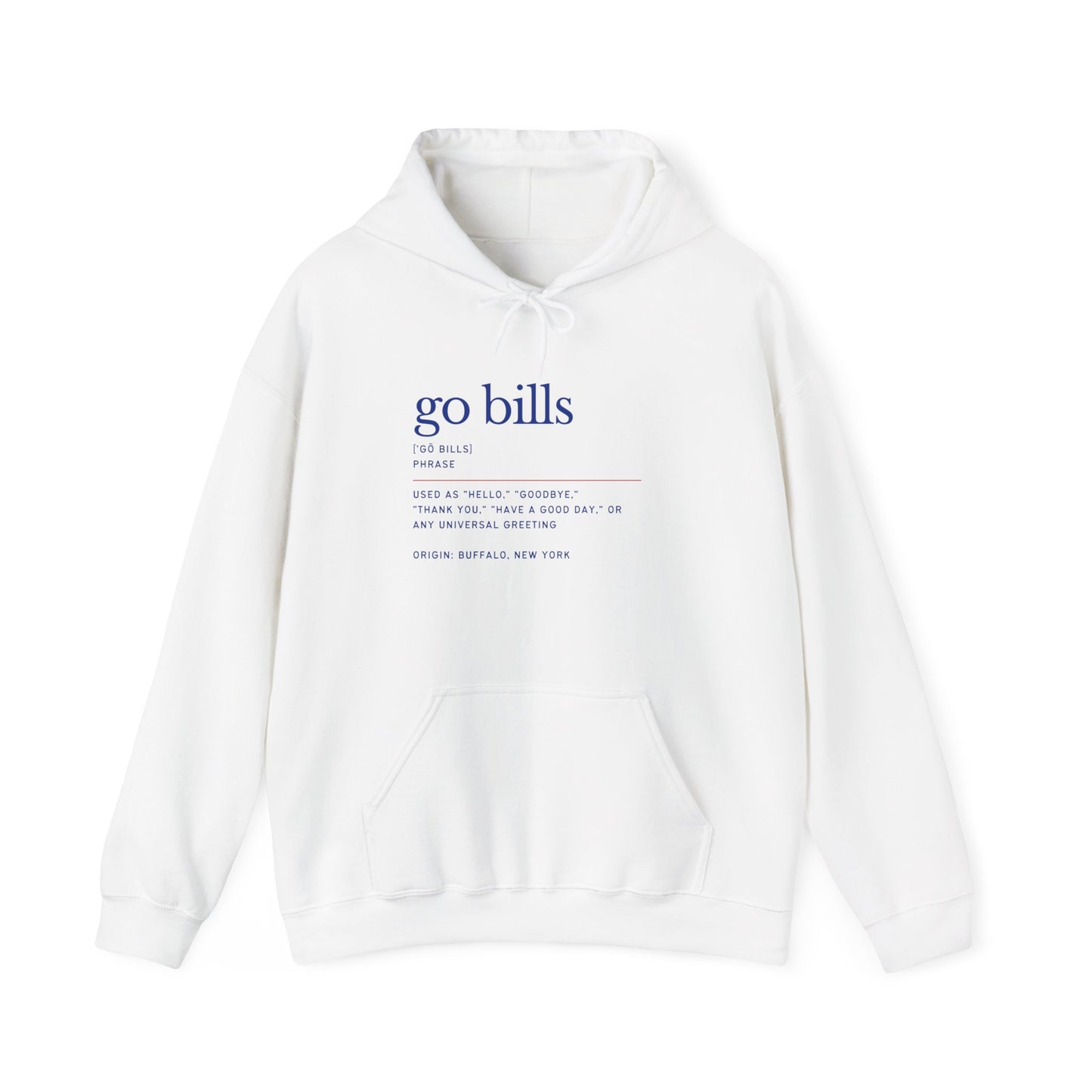 Go Bills Phonetic Spelling Definition Buffalo Bills Football Hooded Sweatshirt