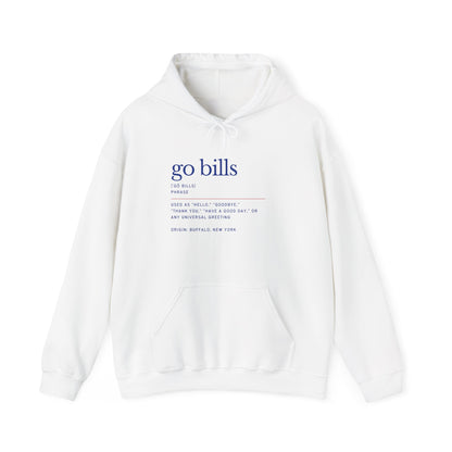 Go Bills Phonetic Spelling Definition Buffalo Bills Football Hooded Sweatshirt