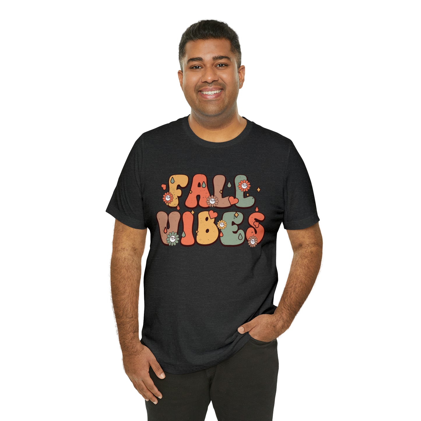 Fall Vibes Retro Design Short Sleeve Tshirt