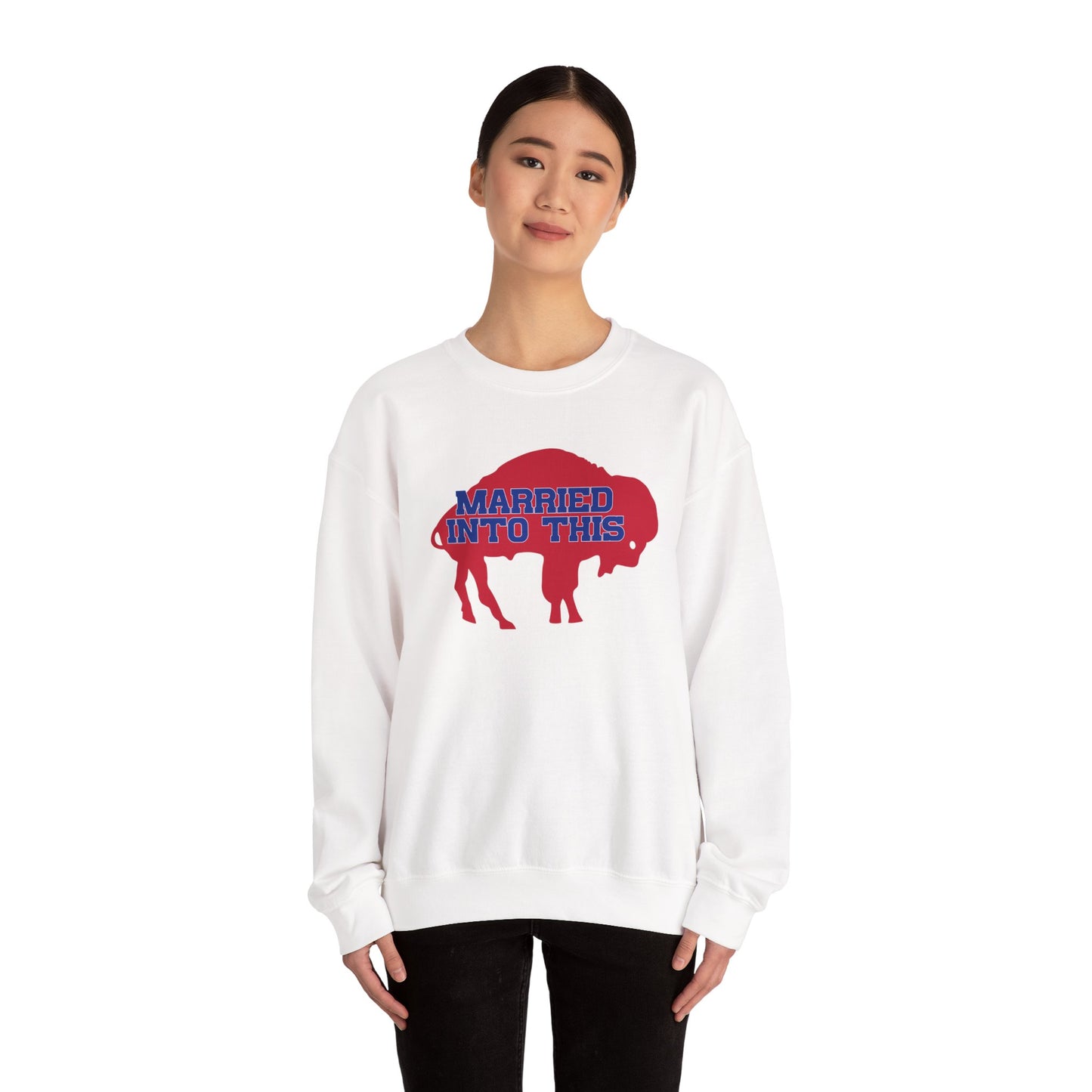 Married Into This Bills Mafia Buffalo Bills Football Crewneck Sweatshirt