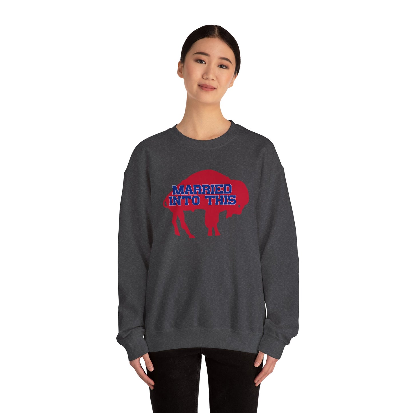 Married Into This Bills Mafia Buffalo Bills Football Crewneck Sweatshirt