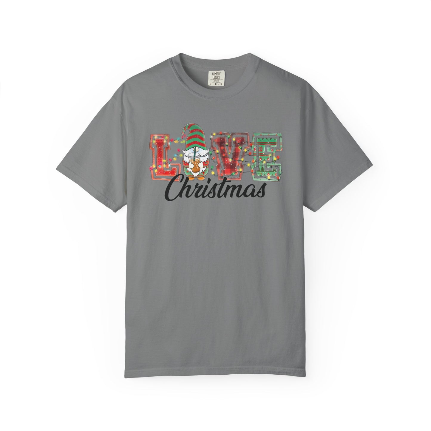 Love Christmas Cute Gnome Lights Christmas Tshirt