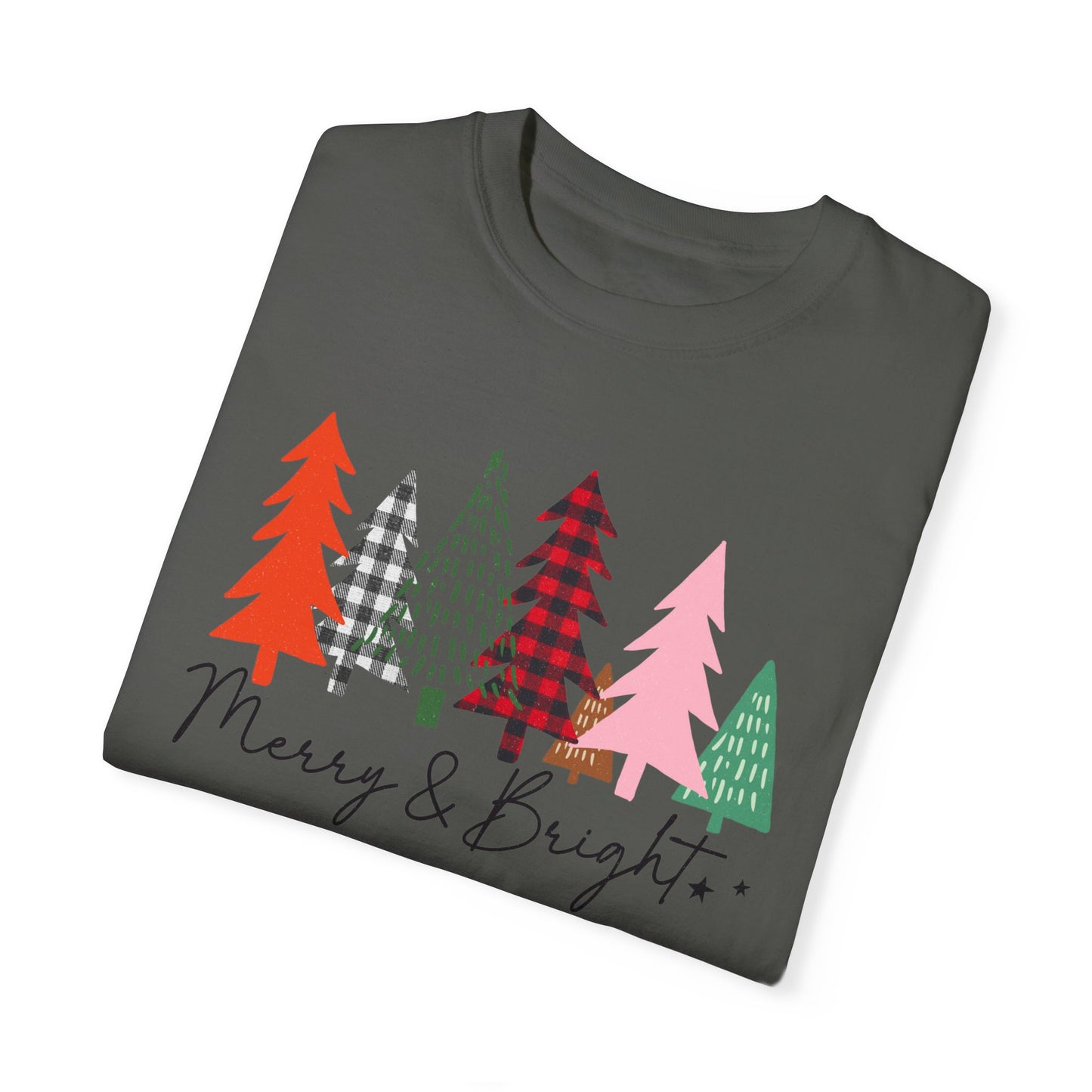 Merry & Bright Christmas Tree Tshirt