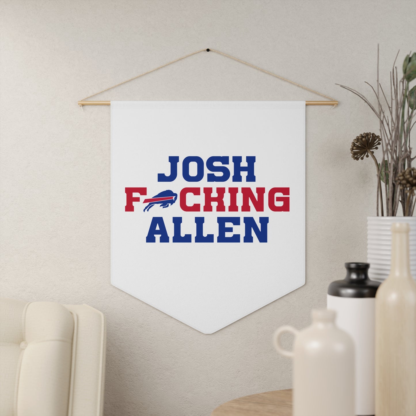 Josh Freaking Allen Buffalo Bills Logo Bills Mafia Fan Pennant