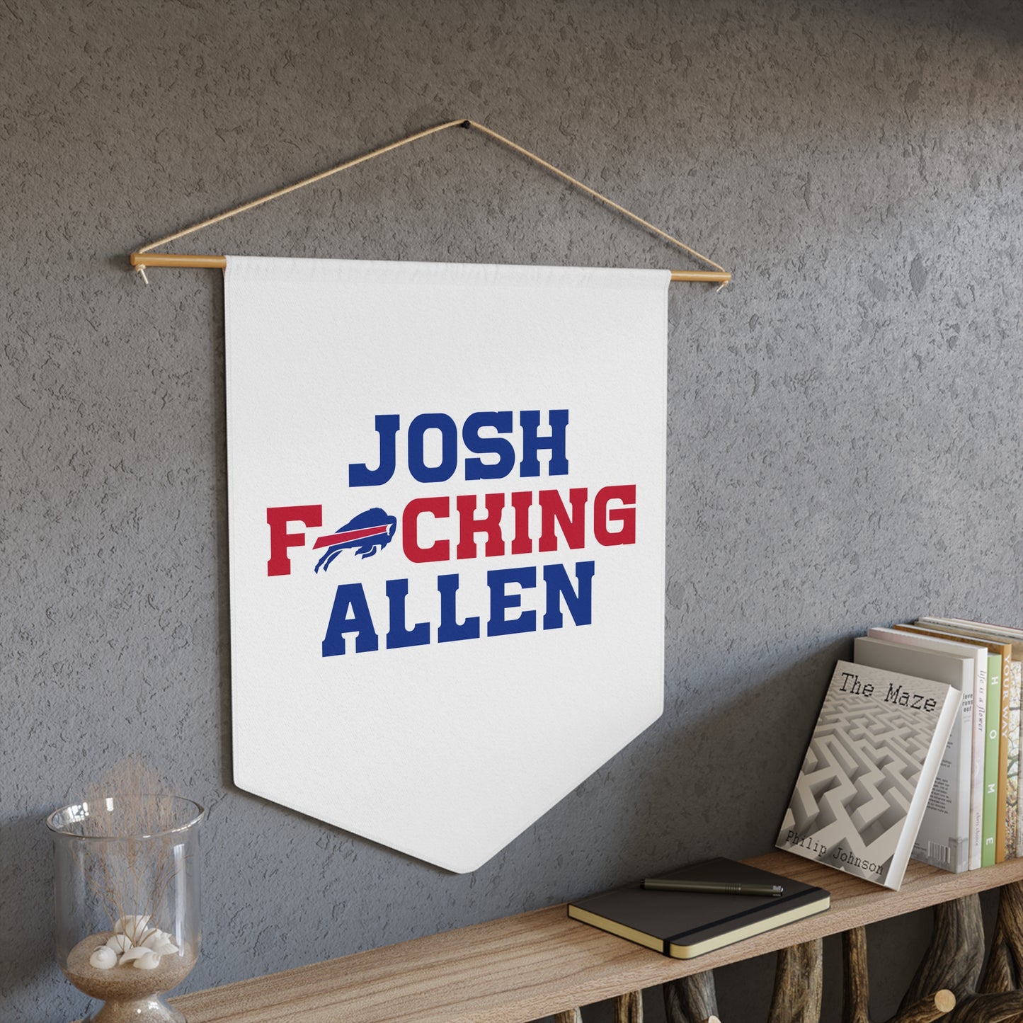 Josh Freaking Allen Buffalo Bills Logo Bills Mafia Fan Pennant