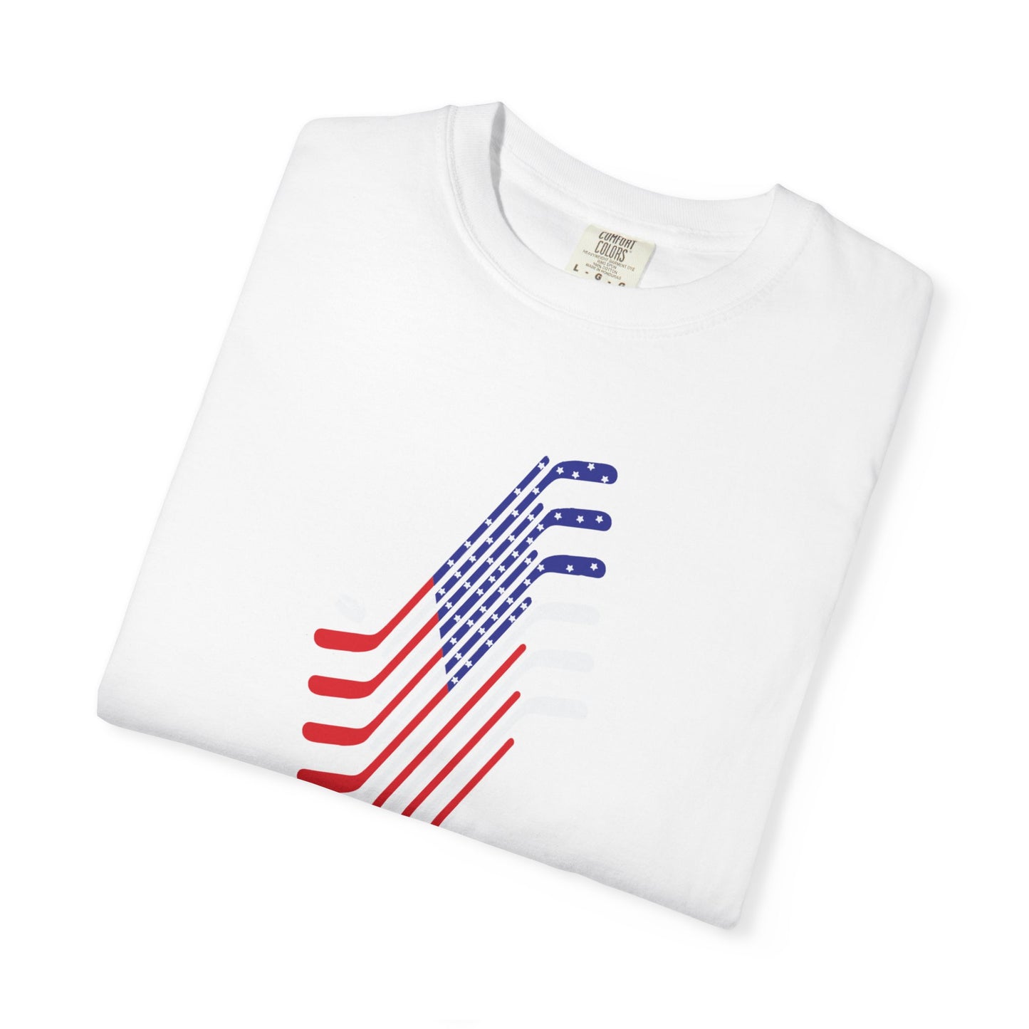 USA Hockey Short Sleeve T-Shirt – Patriotic Ice Hockey Graphic Tee – Team USA Fan Apparel – Red White Blue Sports Shirt