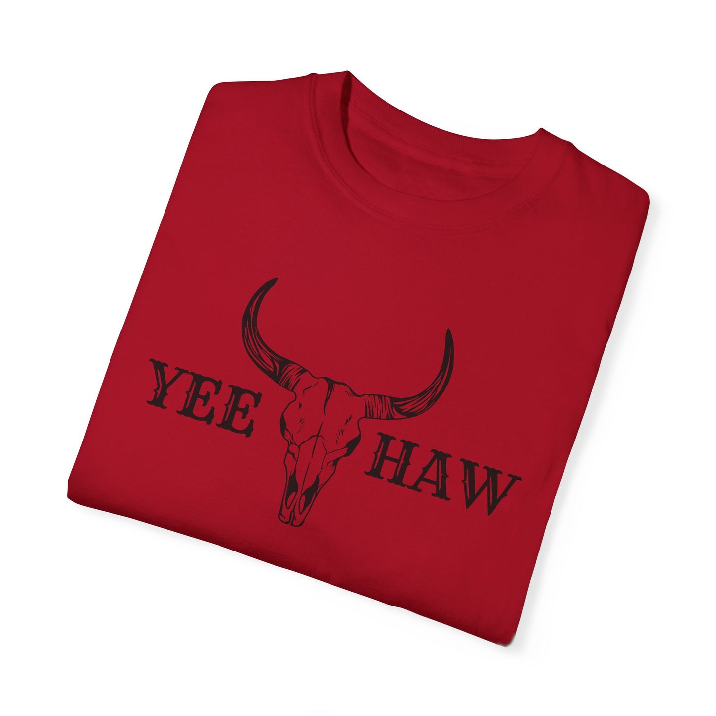 Yeehaw Bull Skull Country Western Tshirt