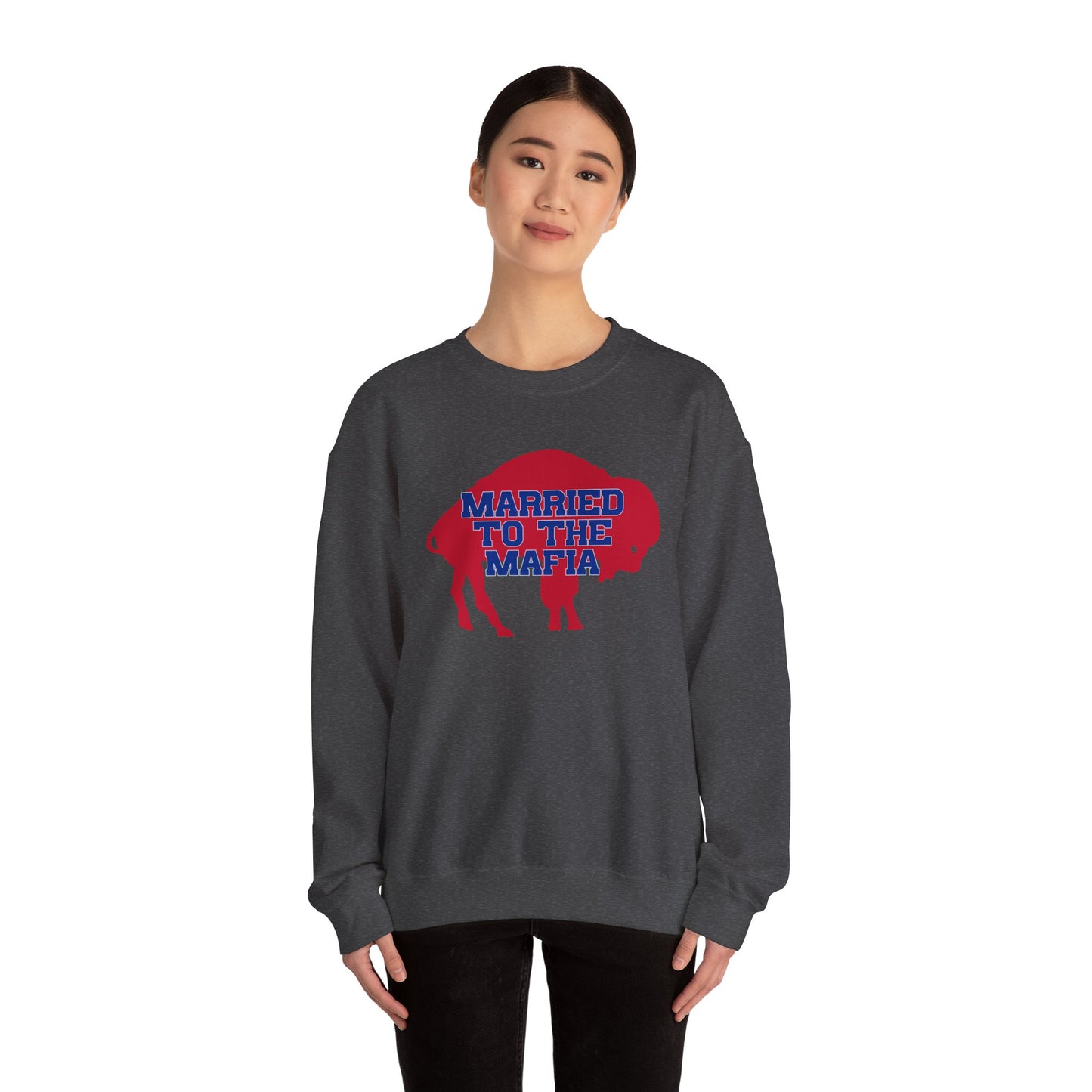 Married to the Mafia Buffalo Bills Football Crewneck Sweatshirt