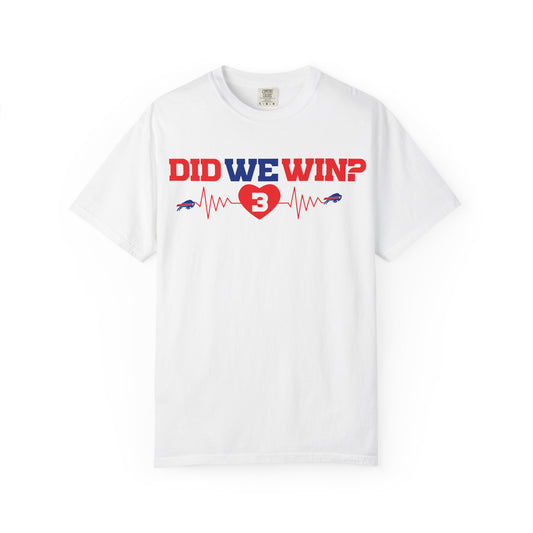 Did We Win? Damar Hamlin #3 Heartbeat Buffalo Bills Tshirt