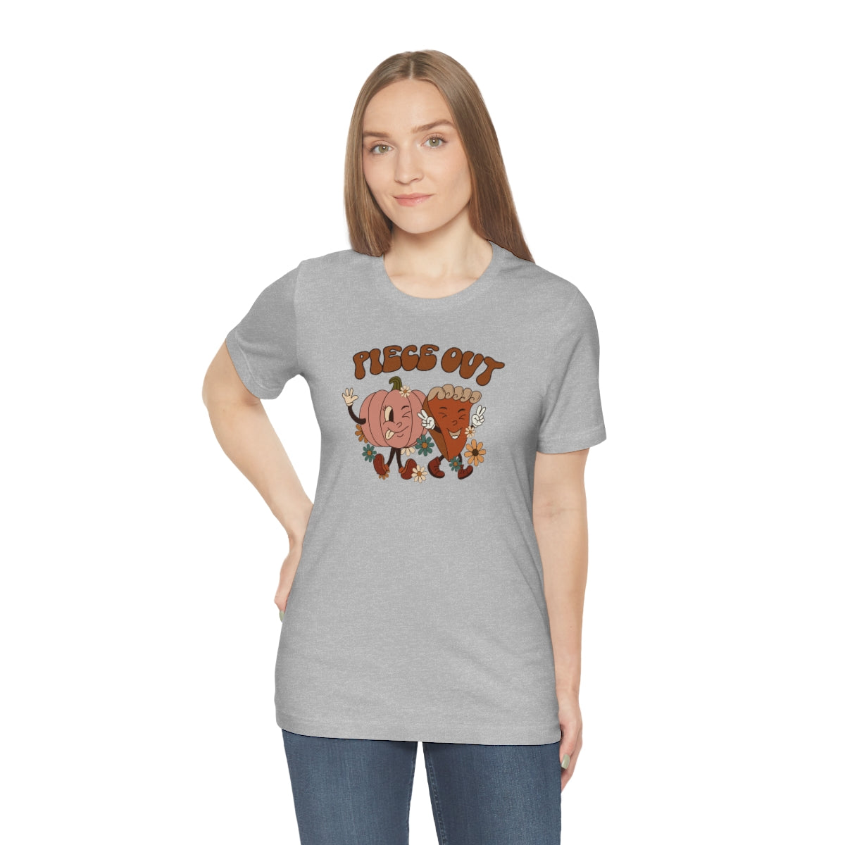 Piece Out Pie Inspired Thanksgiving Teeshirt on Unisex Jersey Short Sleeve Tee