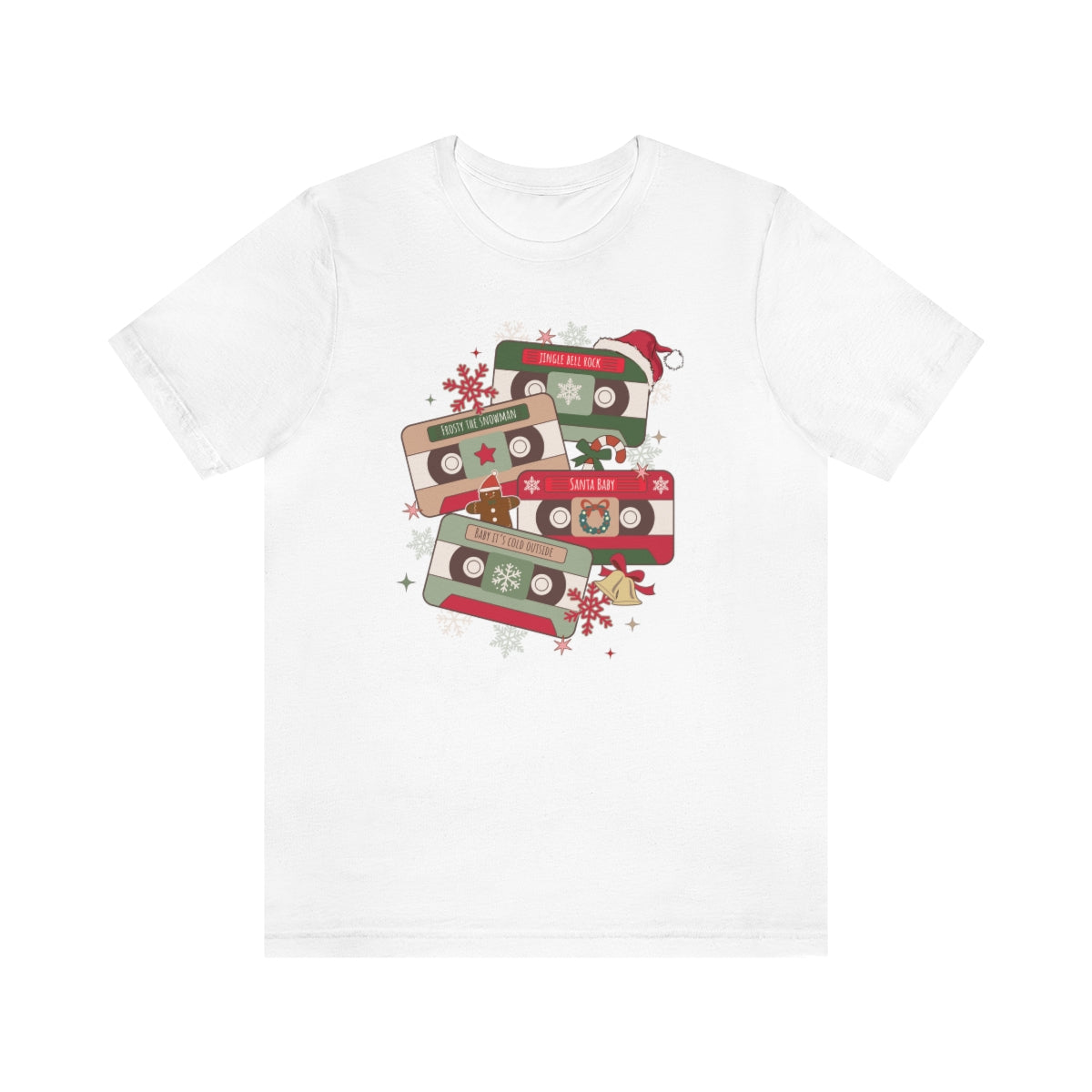 Retro Christmas Music Cassette Tape Christmas Tshirt