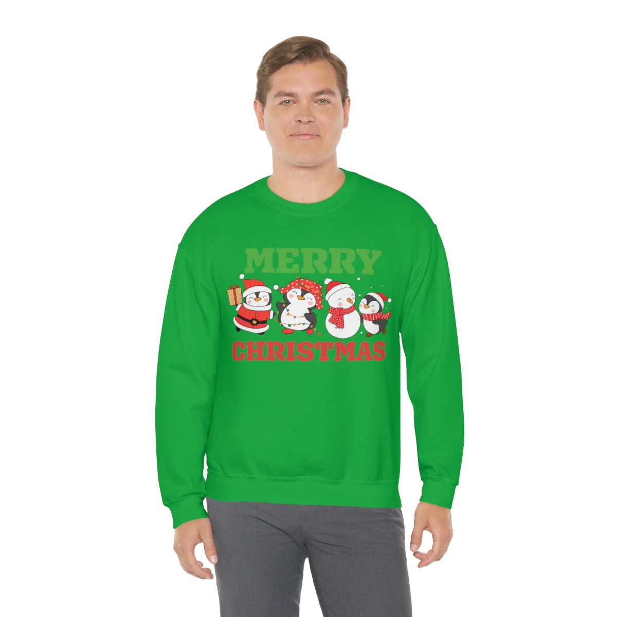 Merry Christmas Cute Penguins Xmas Holiday Sweatshirt