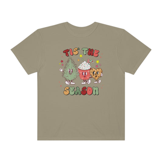 Tis the Season Tree Cookie & Cocoa Friends Retro Christmas Tshirt