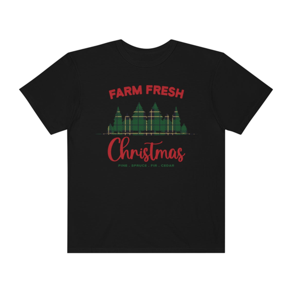 Plaid Farm Fresh Christmas Trees Tshirt