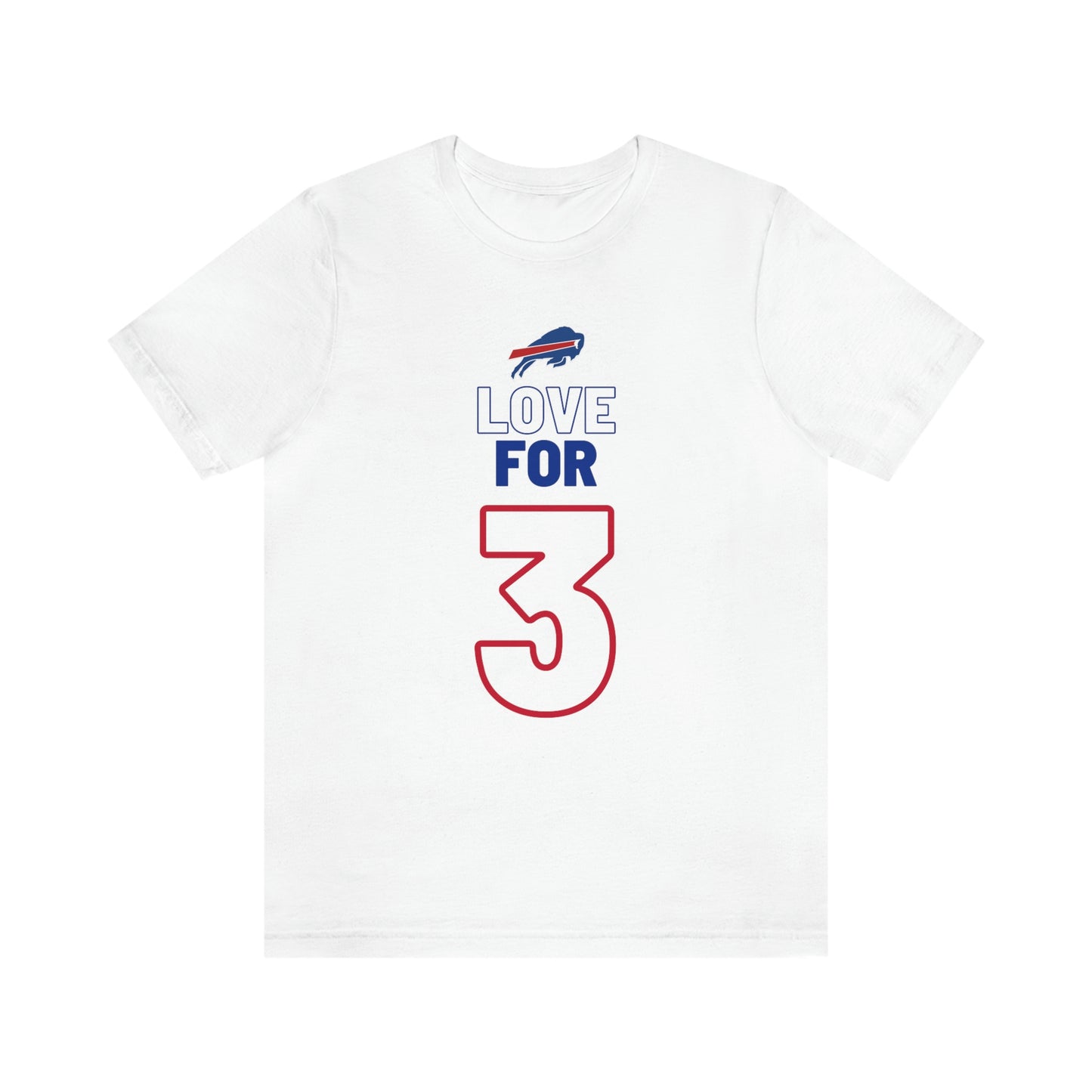 Love for #3 Damar Hamlin Supporter Unisex Jersey Short Sleeve Tee