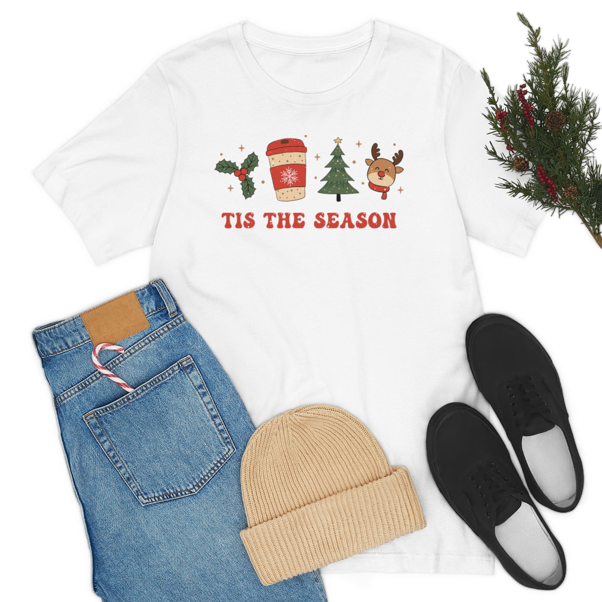 Tis the Season Coffee Themed Christmas Tshirt