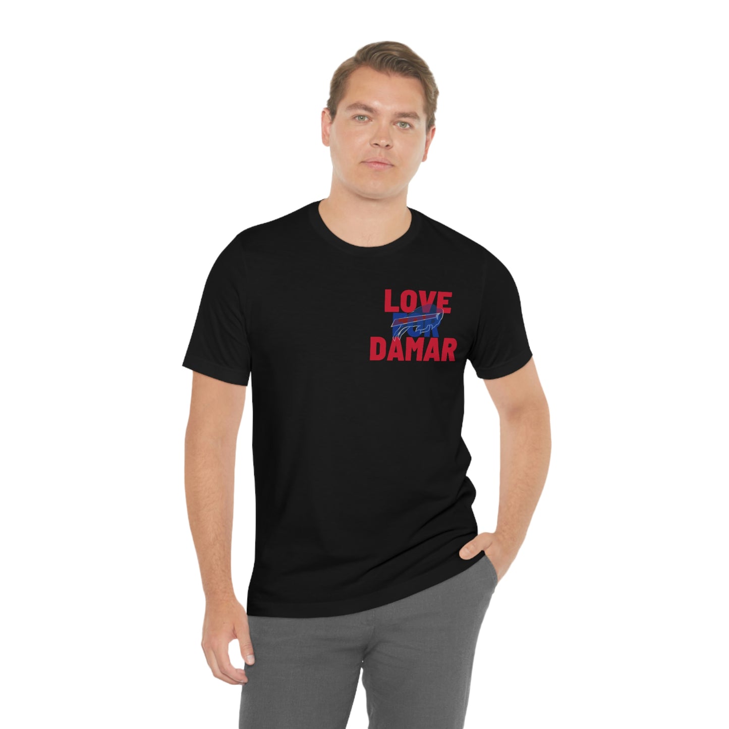 Love for Damar Hamlin Buffalo Bills Hamlin Strong Love for #3 Unisex Jersey Short Sleeve Tee