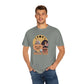 Trick or Treat Retro Vintage Style Halloween Teeshirt Design on Unisex Garment-Dyed T-shirt