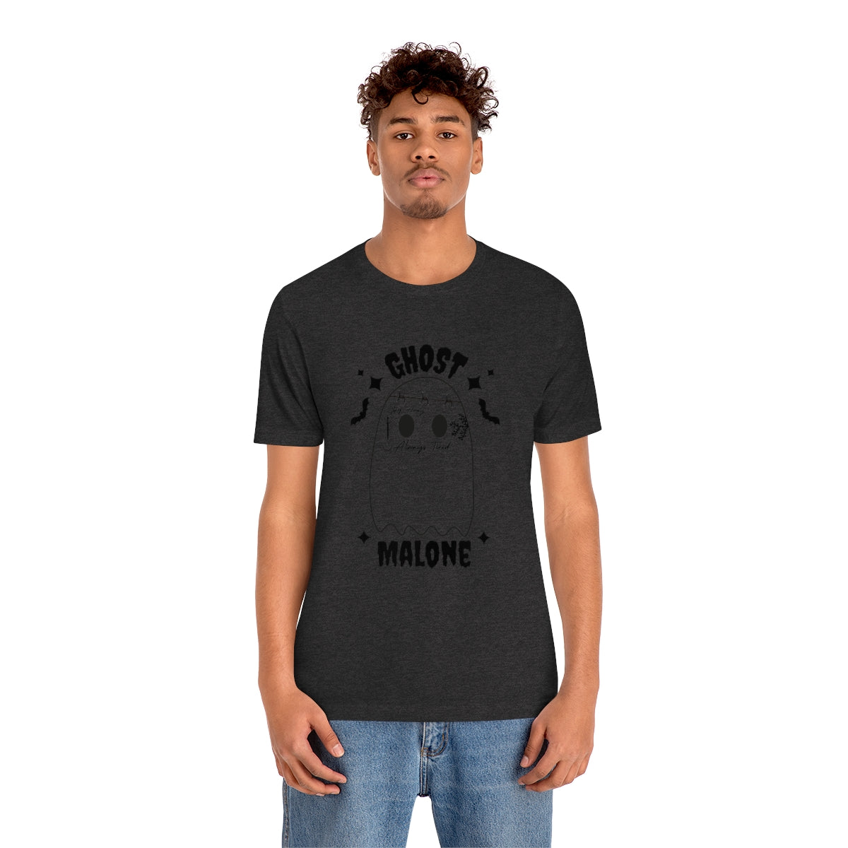 Ghost Malone Cool Halloween Tshirt, Funny Halloween T-Shirt Design on Unisex Jersey Short Sleeve Tee