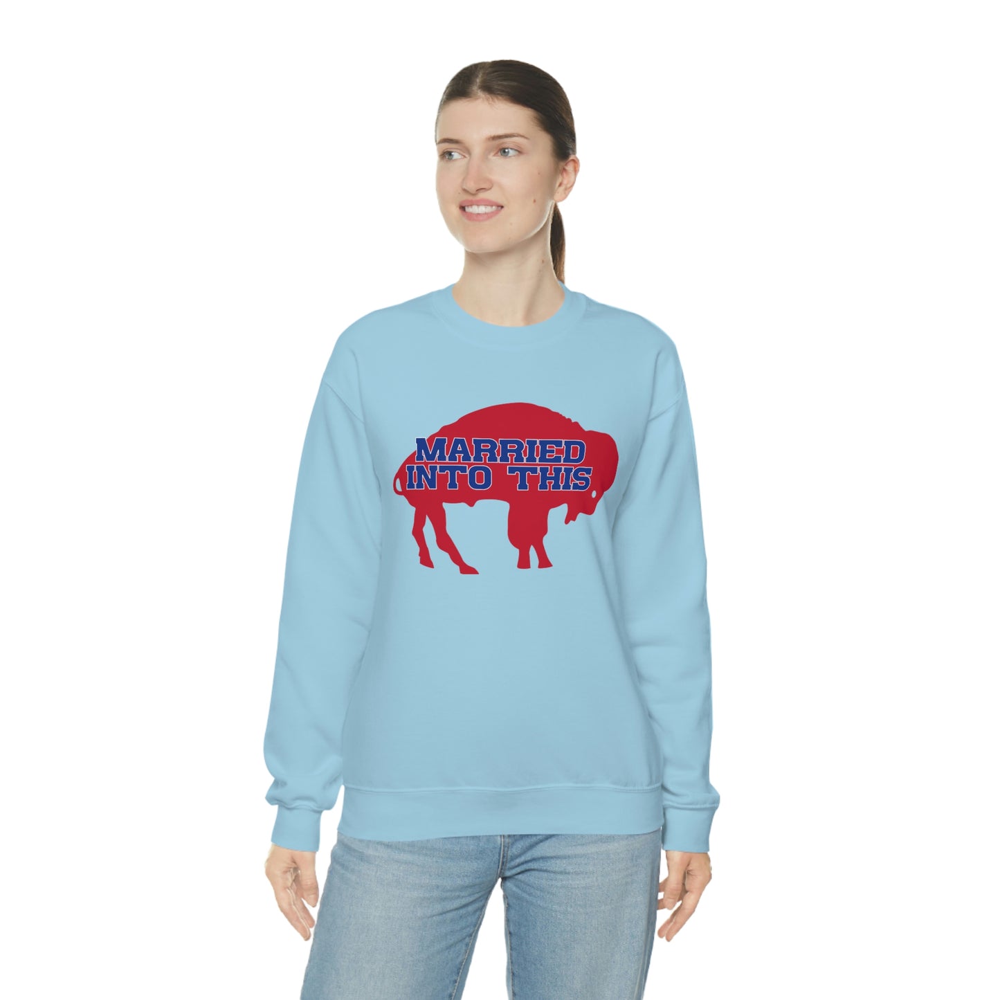 Married Into This Bills Mafia Buffalo Bills Football Crewneck Sweatshirt