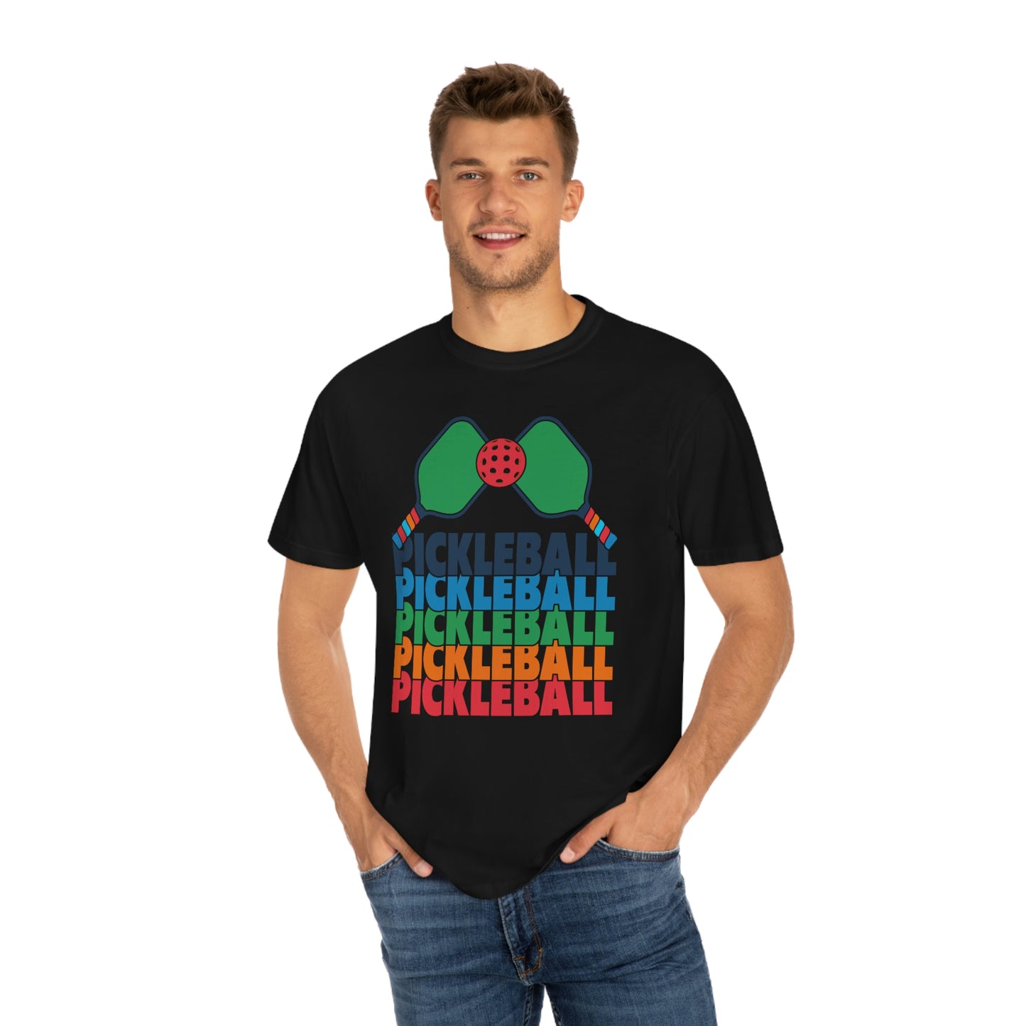 Pickleball Rackets Vintage Retro Design Tshirt