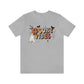 Spooky Vibes Retro Letters with Ghost TShirt, Funny Shirt, Halloween Lover Gift on Unisex Jersey Short Sleeve Tee