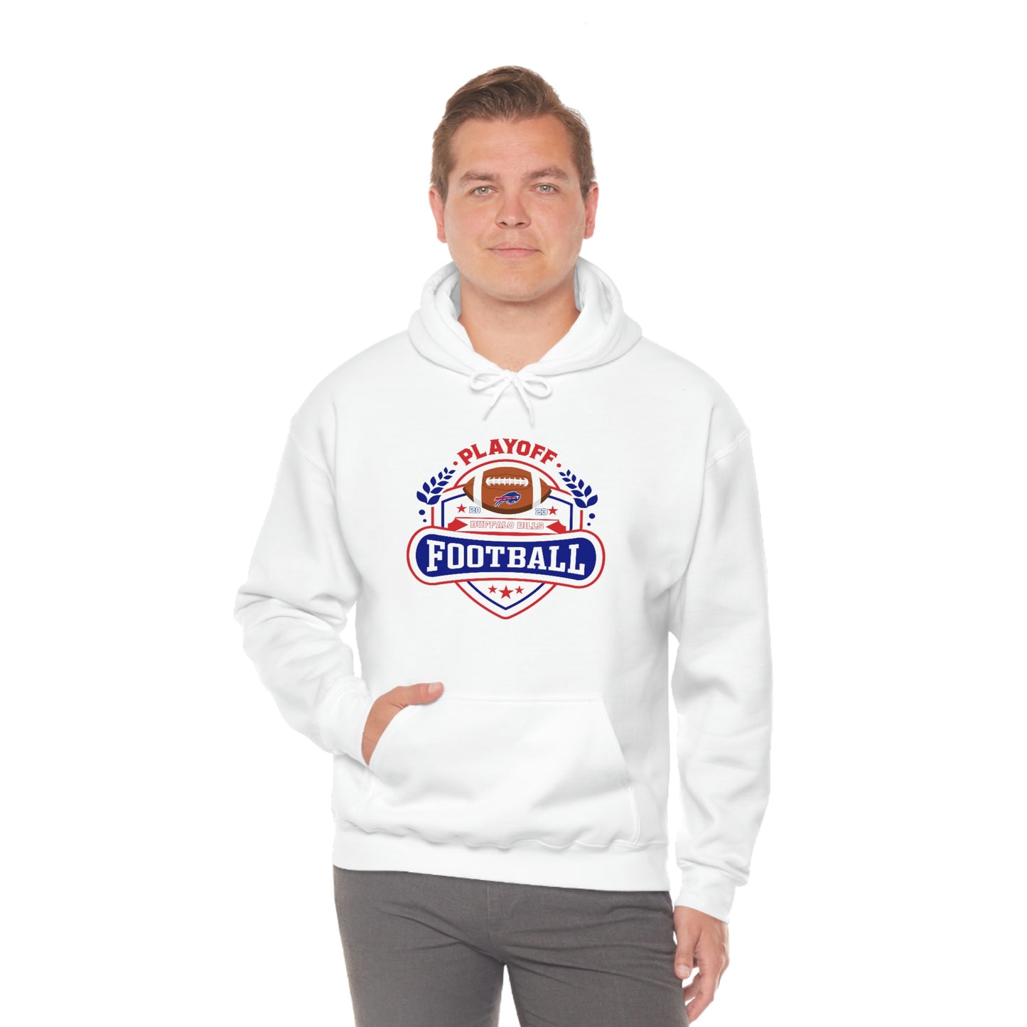 2023 Buffalo Bills Playoff Football Hooded Sweatshirt