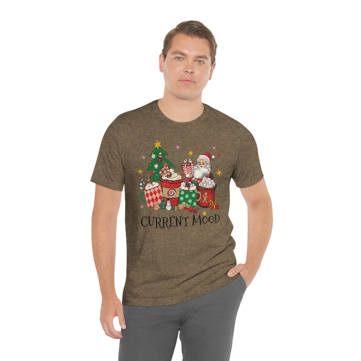 Current Mood Retro Christmas Santa Tshirt